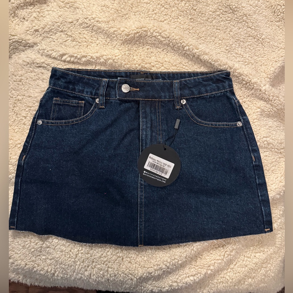 NWT White Fox Denim Skirt